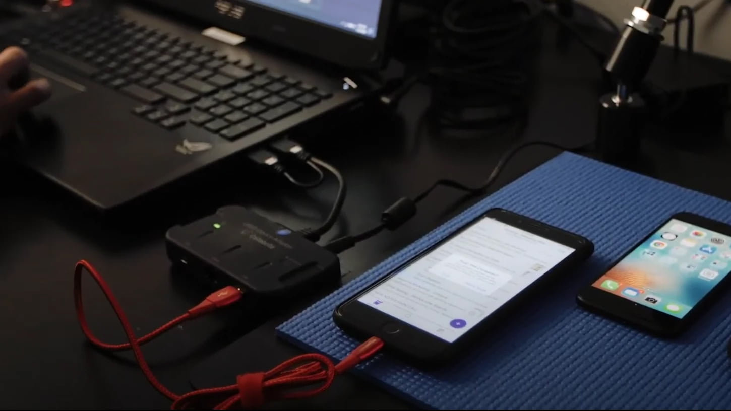 Copia forense di un cellulare collegato